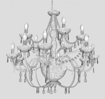 水晶灯su模型下载_sketchup草图大师SKP模型