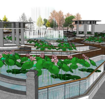 运动公园su模型下载_sketchup草图大师SKP模型