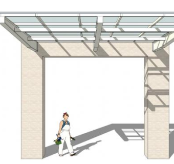 商铺门口雨棚su模型下载_sketchup草图大师SKP模型
