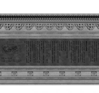 仿古影壁墙su模型下载_sketchup草图大师SKP模型