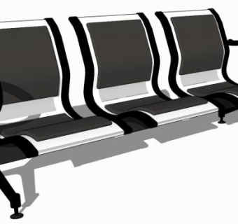 长排椅子su模型下载_sketchup草图大师SKP模型