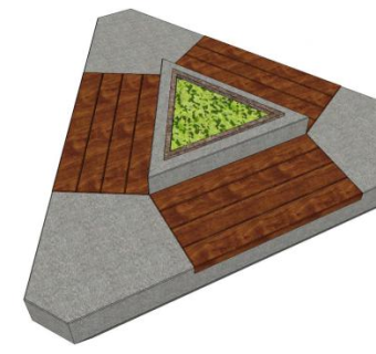 石质景观座椅su模型下载_sketchup草图大师SKP模型