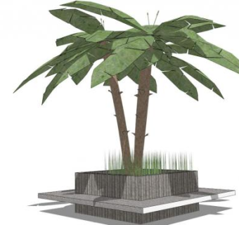 室外植物su模型下载_sketchup草图大师SKP模型
