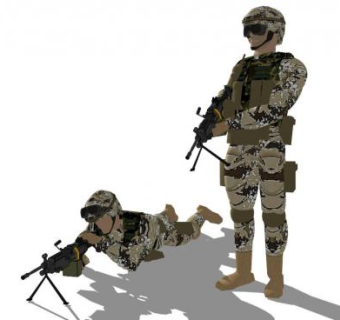 工作人物su模型下载_sketchup草图大师SKP模型