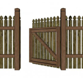 栅栏门su模型下载_sketchup草图大师SKP模型