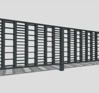 铁网围栏su模型下载_sketchup草图大师SKP模型