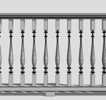 栏杆扶手su模型下载_sketchup草图大师SKP模型