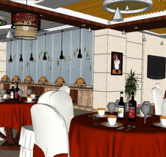 饭店厨房门su模型下载_sketchup草图大师SKP模型