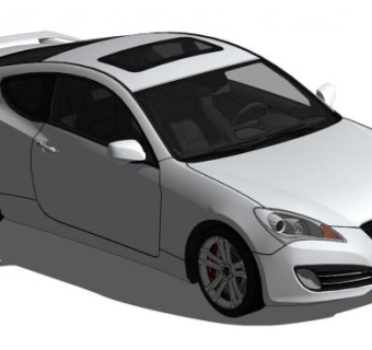 小轿车su模型下载_sketchup草图大师SKP模型