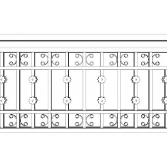 别墅护栏su模型下载_sketchup草图大师SKP模型