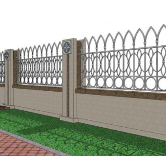 欧式围栏su模型下载_sketchup草图大师SKP模型