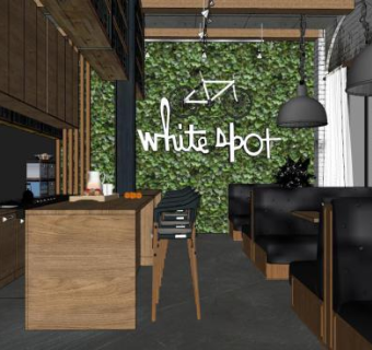 休闲咖啡屋咖啡厅su模型下载_sketchup草图大师SKP模型