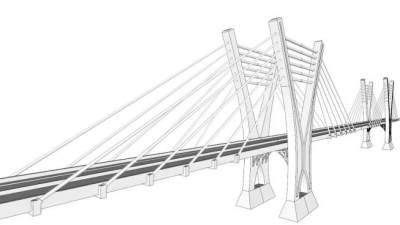 钢架廊桥su模型下载_sketchup草图大师SKP模型