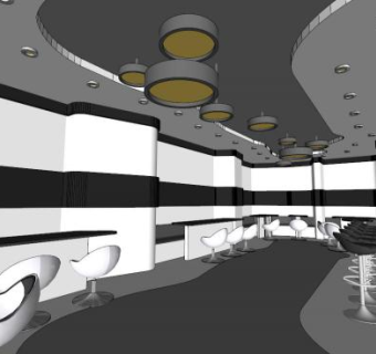 室内工业风吊顶SU模型下载_sketchup草图大师SKP模型