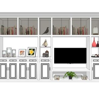 欧式卧室背景墙su模型下载_sketchup草图大师SKP模型