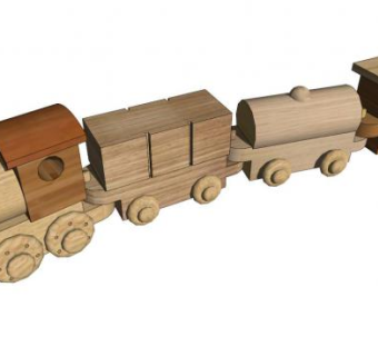 仿古小火车su模型下载_sketchup草图大师SKP模型