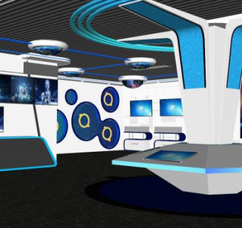 科技馆展厅su模型下载_sketchup草图大师SKP模型