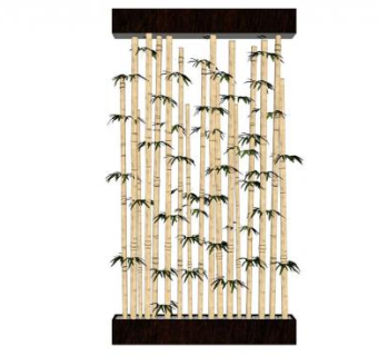 竹子隔断su模型下载_sketchup草图大师SKP模型