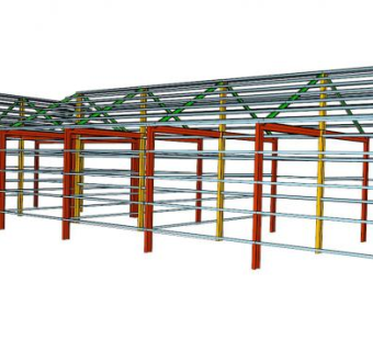 三角形廊架su模型下载_sketchup草图大师SKP模型