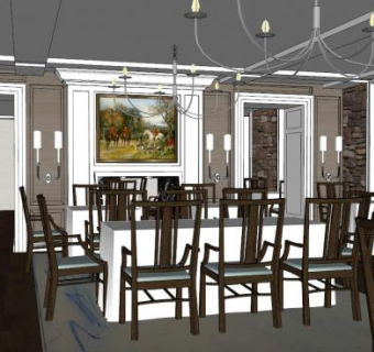 酒店内部su模型下载_sketchup草图大师SKP模型