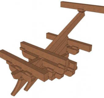 斗拱结构su模型下载_sketchup草图大师SKP模型