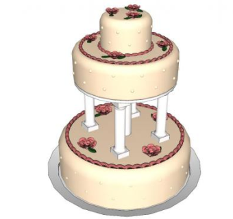 蛋糕架su模型下载_sketchup草图大师SKP模型