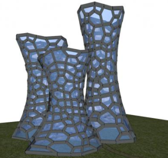 房屋雕塑su模型下载_sketchup草图大师SKP模型