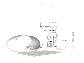现代创意卧室家具SU模型下载_sketchup草图大师SKP模型