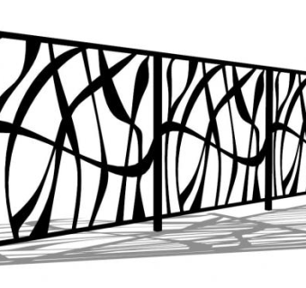 室外护栏su模型下载_sketchup草图大师SKP模型