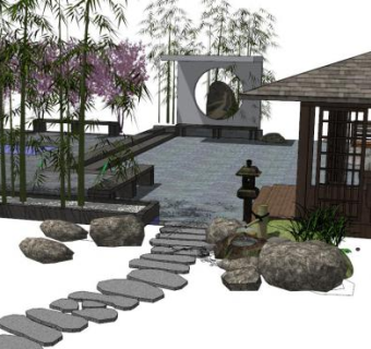 汀步石su模型下载_sketchup草图大师SKP模型