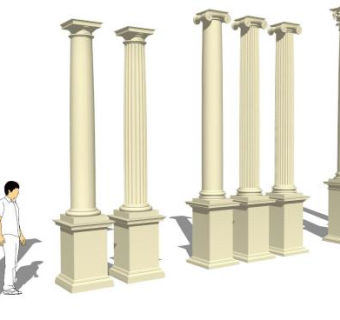 石柱su模型下载_sketchup草图大师SKP模型