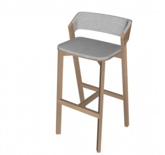 酒吧木质椅子SU模型下载_sketchup草图大师SKP模型