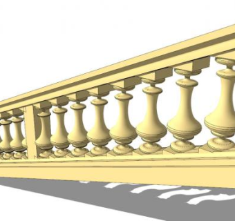 室外楼梯扶手su模型下载_sketchup草图大师SKP模型