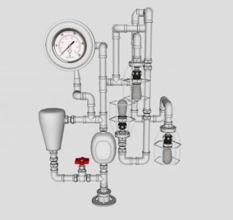 管道灯su模型下载_sketchup草图大师SKP模型
