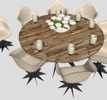 咖啡厅座椅su模型下载_sketchup草图大师SKP模型