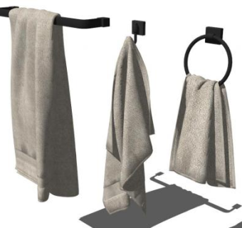 毛巾su模型下载_sketchup草图大师SKP模型