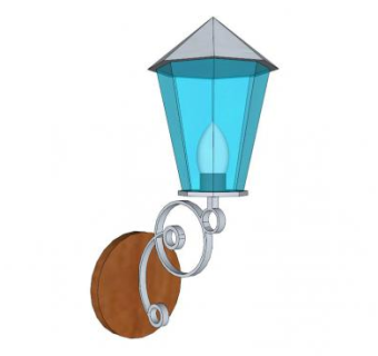 墙上的景观灯su模型下载_sketchup草图大师SKP模型