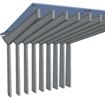 钢构雨棚su模型下载_sketchup草图大师SKP模型