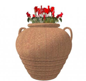 欧式花钵陶罐su模型下载_sketchup草图大师SKP模型