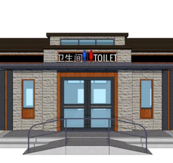 公共卫生间隔门su模型下载_sketchup草图大师SKP模型