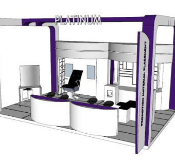 圆形展台su模型下载_sketchup草图大师SKP模型