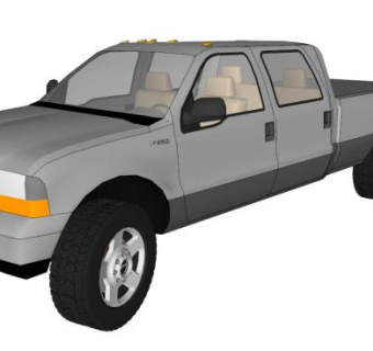 皮卡车su模型下载_sketchup草图大师SKP模型