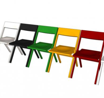 公共场所椅子SU模型下载_sketchup草图大师SKP模型