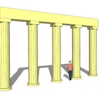圆柱子su模型下载_sketchup草图大师SKP模型