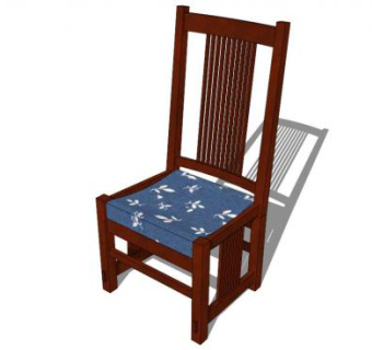 中式木椅su模型下载_sketchup草图大师SKP模型