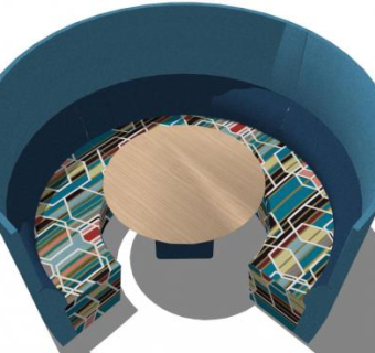 圆卡座su模型下载_sketchup草图大师SKP模型