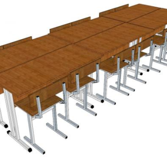 铁架桌子su模型下载_sketchup草图大师SKP模型