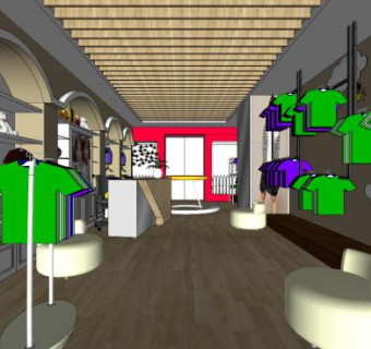 儿童服装店su模型下载_sketchup草图大师SKP模型