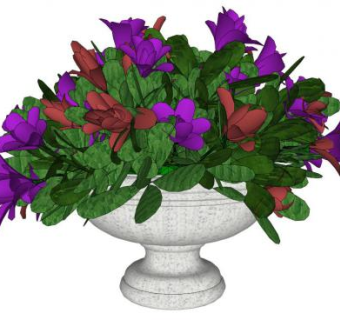 石头花钵SU模型下载_sketchup草图大师SKP模型