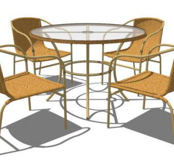 咖啡厅桌子SU模型下载_sketchup草图大师SKP模型